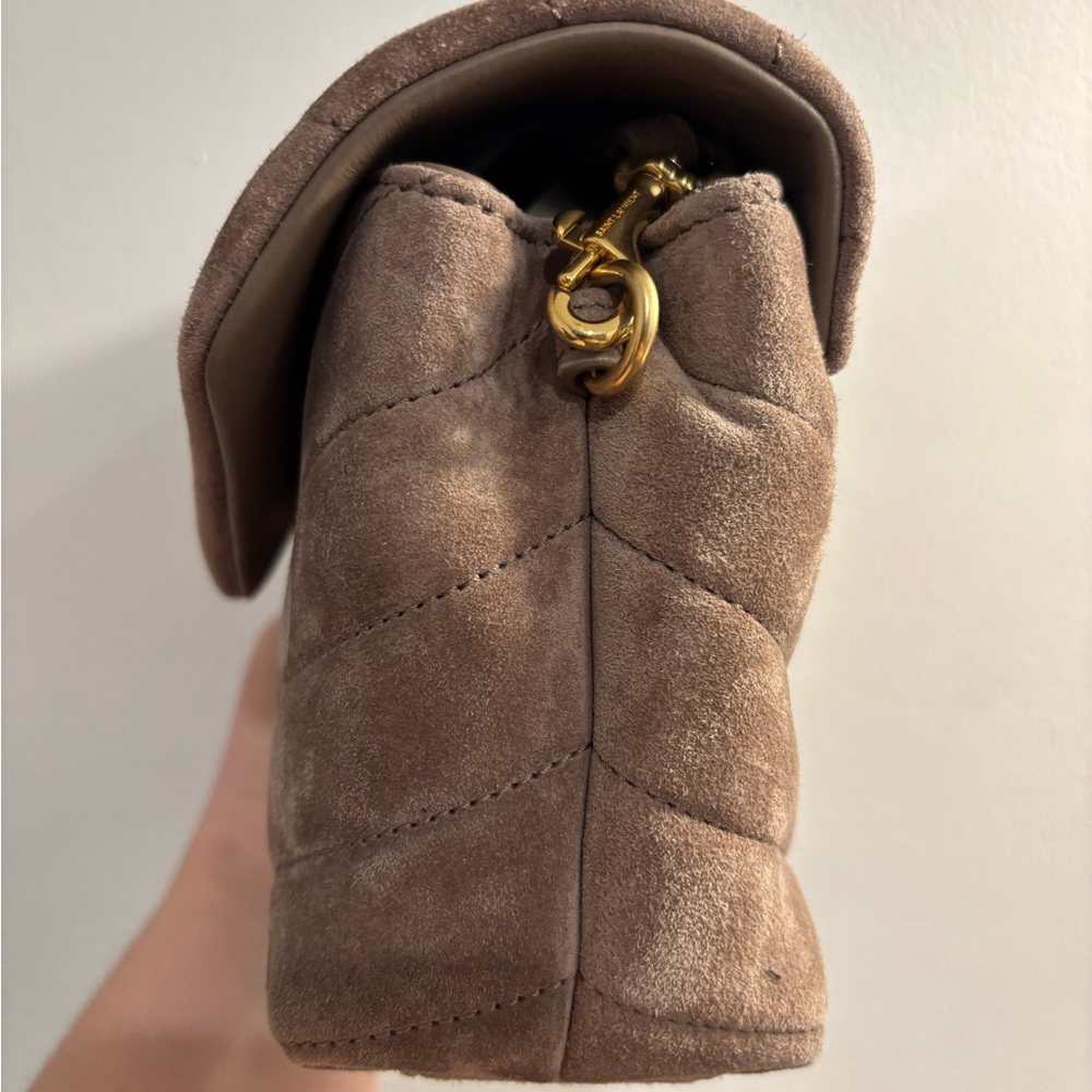 Yves Saint Laurent Brown Suede Crossbody Bag - Picture 6 of 9